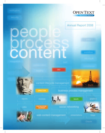 Thumbnail OpenText Annual Report 2008