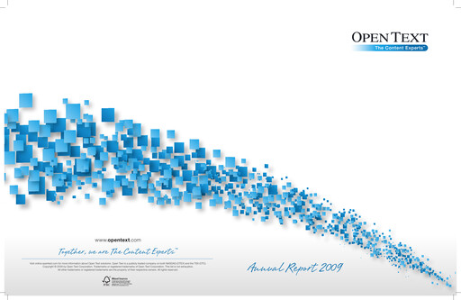 Thumbnail OpenText Annual Report 2009
