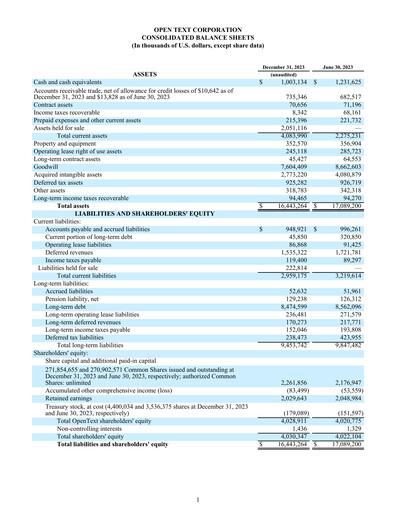 Thumbnail OpenText Quarterly Report 2024-q2