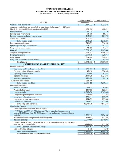 Thumbnail OpenText Quarterly Report 2024-q3