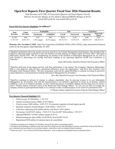 Thumbnail OpenText Quarterly Report 2026-q1