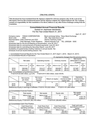Thumbnail Fanuc Financial Statement fy2016