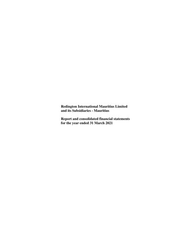 Thumbnail Redington India Financial Statement 2020-2021