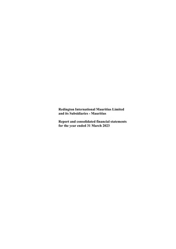 Thumbnail Redington India Financial Statement 2022-2023
