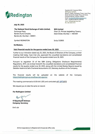 Thumbnail Redington India Quarterly Report 2025-q1