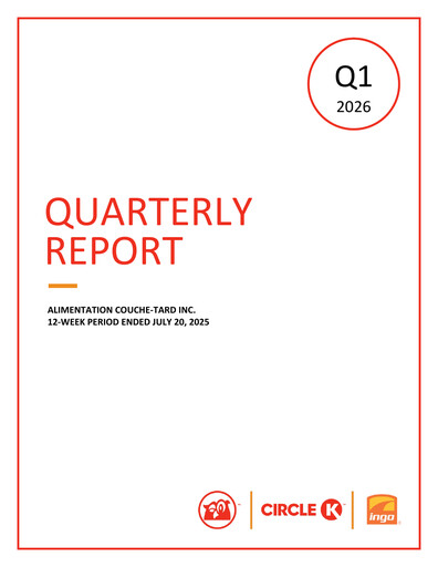 Vorschaubild Alimentation Couche-Tard
 Quartalsbericht 2026-q1