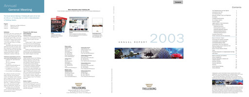 Thumbnail Trelleborg AB Annual Report 2003