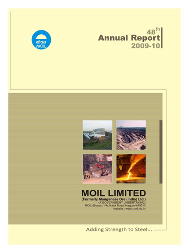 Thumbnail MOIL Annual Report 2009-2010