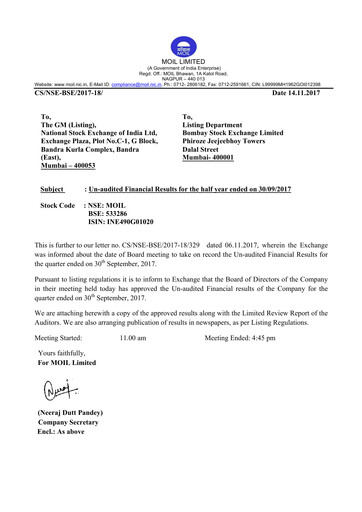 Thumbnail MOIL Half-year Report 2017-h1