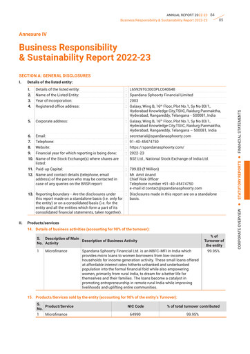 Thumbnail Spandana Sphoorty Financial ESG Report 2022-2023