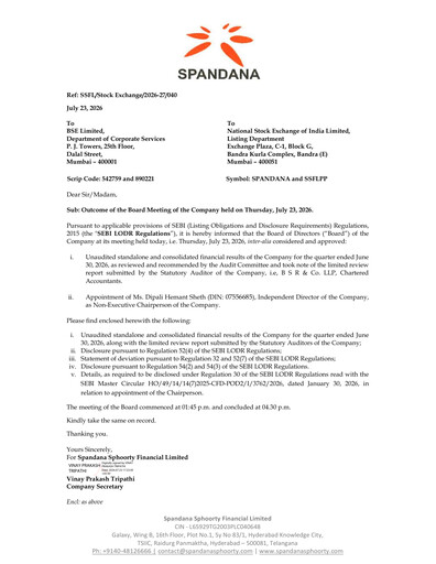 Thumbnail Spandana Sphoorty Financial Quarterly Report 2026-q1