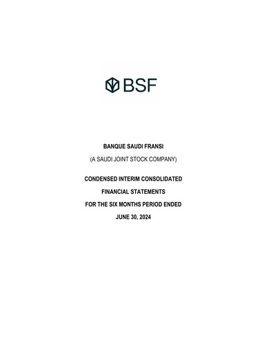 Thumbnail Banque Saudi Fransi Financial Statement 2024-h1
