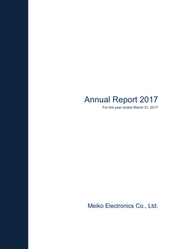 Vorschaubild Meiko Electronics Jahresbericht 2017