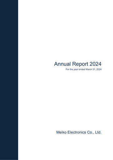 Thumbnail Meiko Electronics Annual Report 2024