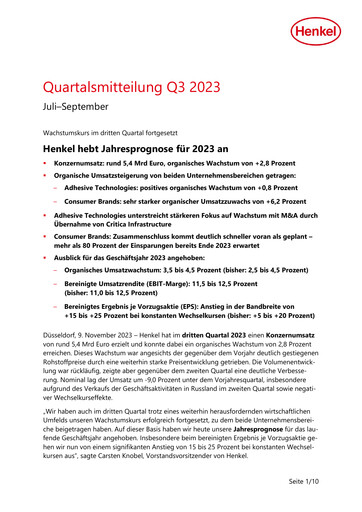 Thumbnail Henkel Quarterly Report 2023-q3