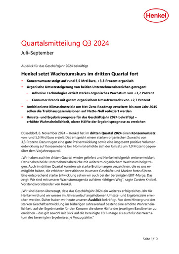 Thumbnail Henkel Quarterly Report 2024-q3
