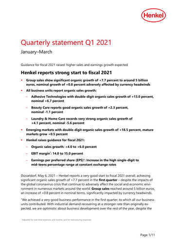 Thumbnail Henkel Quarterly Report 2021-q1
