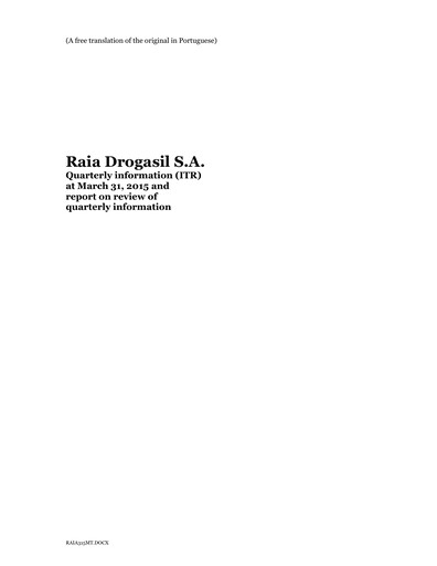 Thumbnail RaiaDrogasil Financial Statement 2015-q1