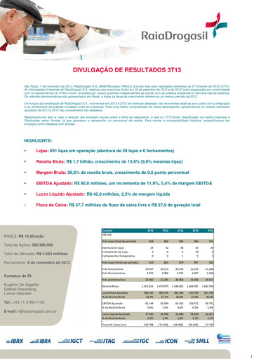 Thumbnail RaiaDrogasil Quarterly Report 2013-q3
