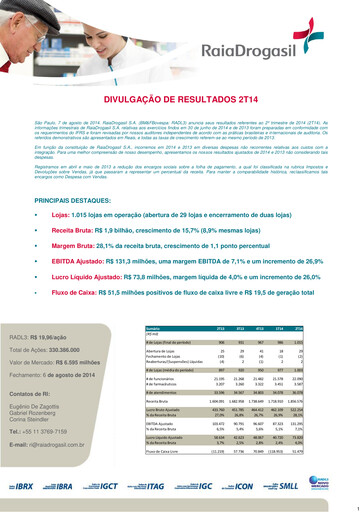 Thumbnail RaiaDrogasil Quarterly Report 2014-q2