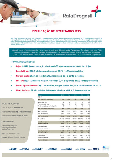Thumbnail RaiaDrogasil Quarterly Report 2015-q2