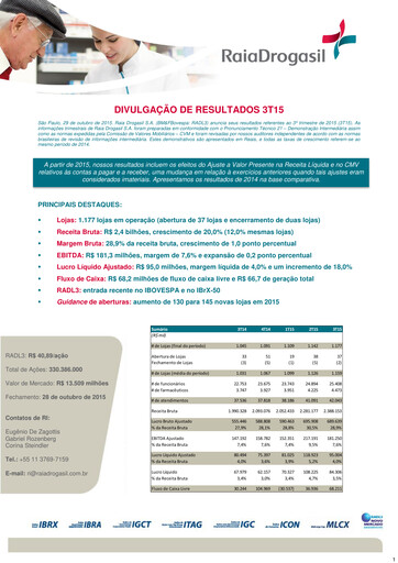 Thumbnail RaiaDrogasil Quarterly Report 2015-q3