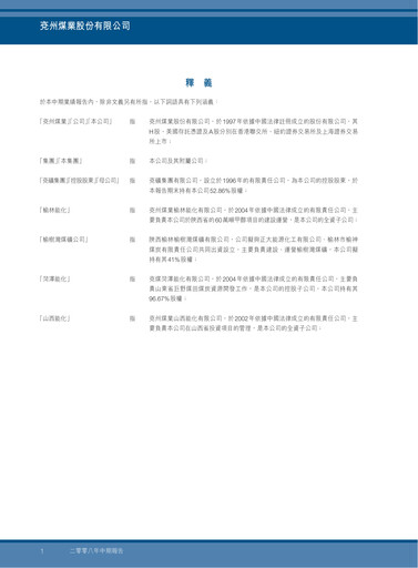 Thumbnail Yankuang Energy (Yanzhou Coal Mining) Half-year Report 2008-h1
