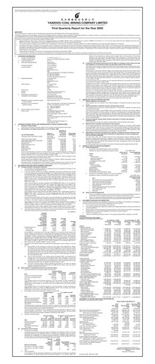 Thumbnail Yankuang Energy (Yanzhou Coal Mining) Quarterly Report 2002-q1