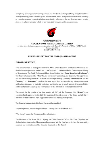Thumbnail Yankuang Energy (Yanzhou Coal Mining) Quarterly Report 2017-q1