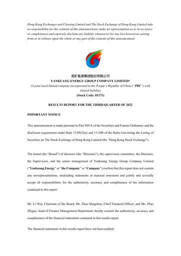 Thumbnail Yankuang Energy (Yanzhou Coal Mining) Quarterly Report 2022-q3