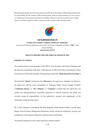 Thumbnail Yankuang Energy (Yanzhou Coal Mining) Quarterly Report 2023-q1