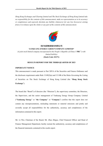 Thumbnail Yankuang Energy (Yanzhou Coal Mining) Quarterly Report 2023-q3