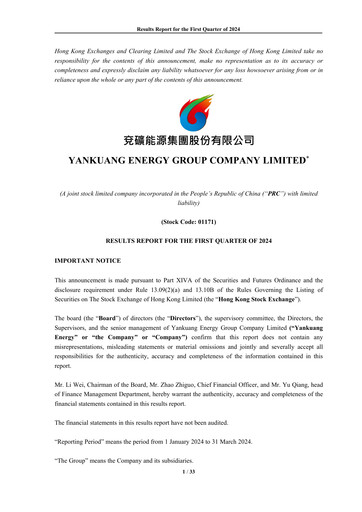 Thumbnail Yankuang Energy (Yanzhou Coal Mining) Quarterly Report 2024-q1
