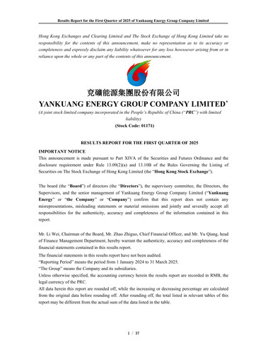 Thumbnail Yankuang Energy (Yanzhou Coal Mining) Quarterly Report 2025-q1