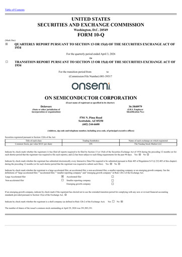 Vorschaubild ON Semiconductor Quartalsbericht 2026-q1