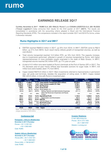 Thumbnail Rumo Quarterly Report 2017-q3