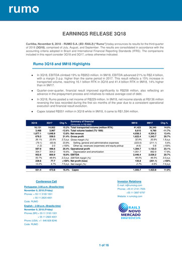 Thumbnail Rumo Quarterly Report 2018-q3