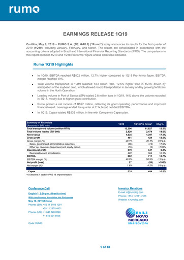 Thumbnail Rumo Quarterly Report 2019-q1