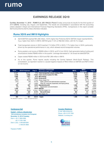 Thumbnail Rumo Quarterly Report 2019-q3