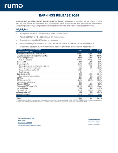 Thumbnail Rumo Quarterly Report 2025-q1