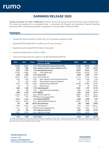 Thumbnail Rumo Quarterly Report 2025-q3