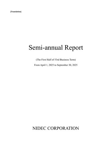 Thumbnail Nidec Half-year Report 2025-h1