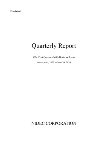 Thumbnail Nidec Quarterly Report 2020-q1