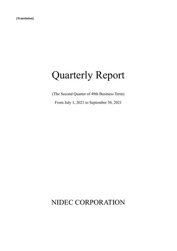 Thumbnail Nidec Quarterly Report 2021-q2