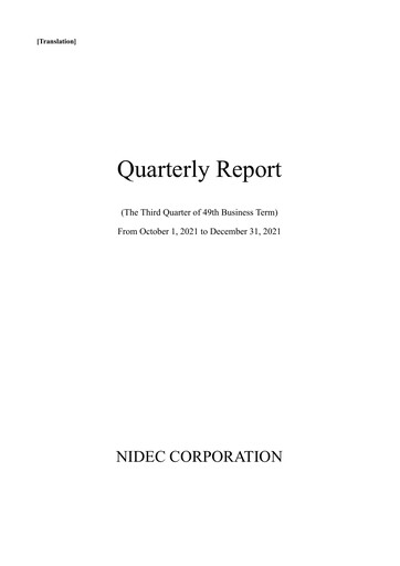 Thumbnail Nidec Quarterly Report 2021-q3