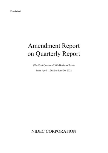 Thumbnail Nidec Quarterly Report 2022-q1