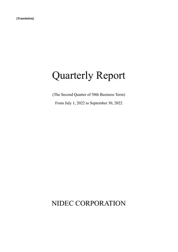 Thumbnail Nidec Quarterly Report 2022-q2
