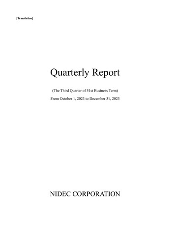 Thumbnail Nidec Quarterly Report 2023-q3