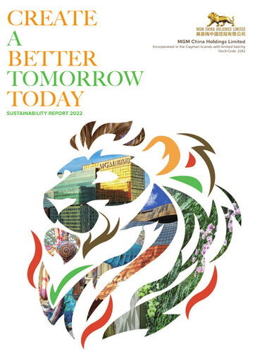 Miniature MGM China Holdings Rapport de durabilité 2022