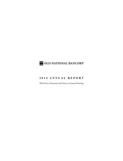 Thumbnail Old National Bank
 Annual Report 2014